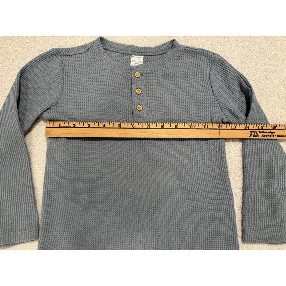 Carter's‎ Little Planet Waffle Long Sleeve 5T Blue Shirt
